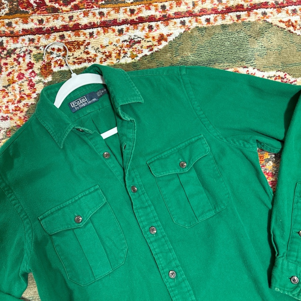 Ralph Lauren deep green button down/flannel